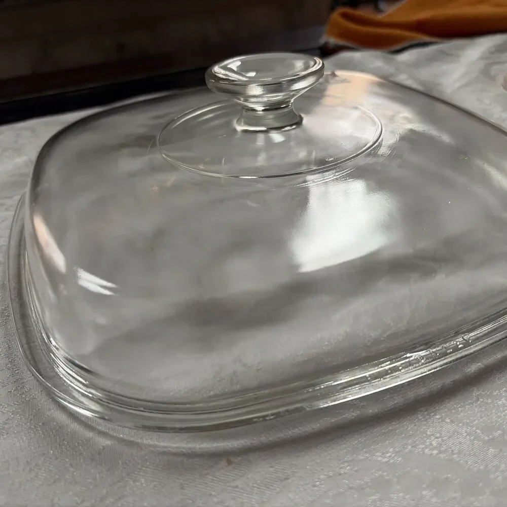 Vintage Pyrex Clear Glass Lid A-9-C fits 2 & 3 qt & 9